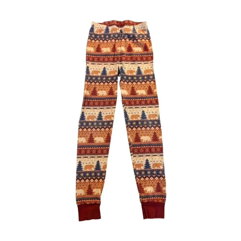 PJ Children's Place Bear Fairisle Snug Fit Cotton Pajamas Tan Kids Size 8
